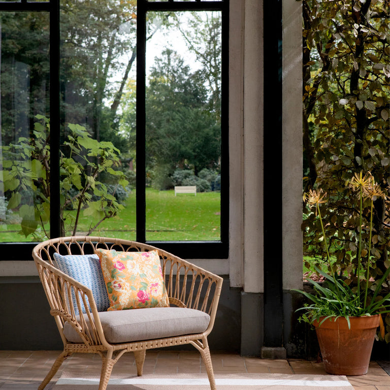 Laura Ashley Lille Outdoor Rug Pale Ochre