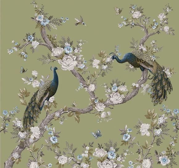 Laura Ashley Mural Belvedere Hedgerow picture of mural pattern