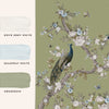 Laura Ashley Mural Belvedere Hedgerow picture with paint colors that fit to this murals