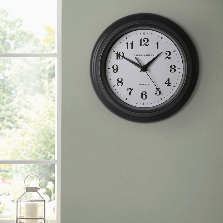 Laura Ashley Newgale Small Kitchen Clock Charcoal Grey