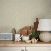 Laura Ashley Wallpaper Nutgrove Stone Grey life style picture