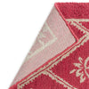 Laura Ashley Porchester Outdoor Floral Rug Poppy Red with a poluypropylene backing