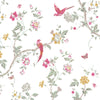 Laura Ashley Mural Summer Palace Peony wall mural with pink flowers and birds