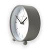 Contemporary Laura Ashley Twyford Bedside Clock in steel grey finish