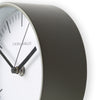 Elegant steel grey Laura Ashley Twyford Bedside Clock for stylish bedrooms