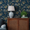 Laura Ashley Wallpaper Attleton Midnight life style picture