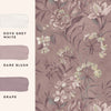 Laura Ashley Wallpaper Blairmore Floral Grape picture with paint colors that will fit to this wallpaper
