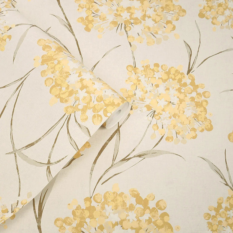 Laura Ashley Wallpaper Giselle Ochre