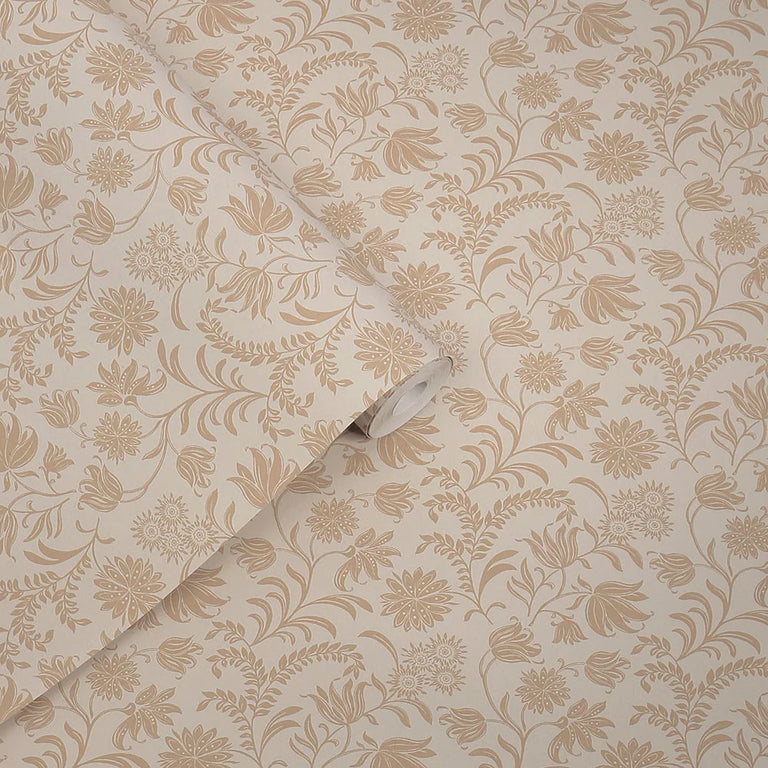 Laura Ashley Wallpaper Hemingway Caramel