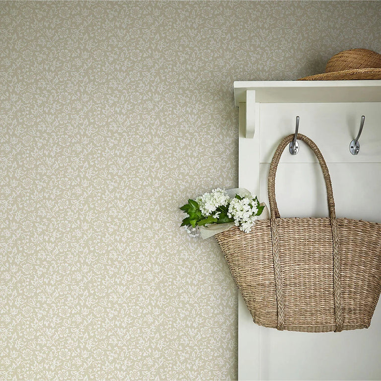 Laura Ashley Wallpaper Sweet Alyssum Twine Natural