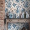 Laura Ashley Wallpaper Uffington Roses Dark Seaspray