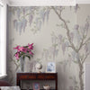 Laura Ashley Pale Iris Mural features intricate blossoms and trailing branches.