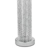 Lazio Table Lamp Satin Silver close view picture of the satin silver and polished chrome base