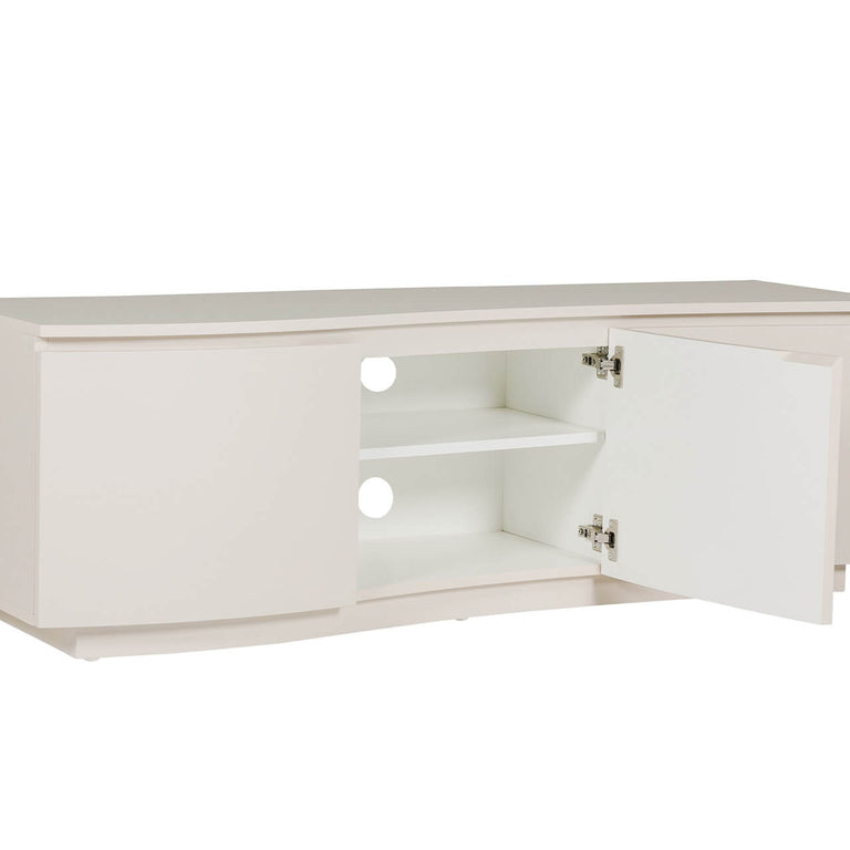 Lazzaro TV Unit Putty with LED – Modern TV Stand for Living Room