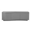 Contemporary media console with LED accents.