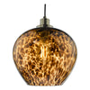 Leandra Pendant Ceiling Light in Amber Glass close view picture of the glass shade