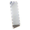 Elegant gold mirror with LED bulbs for a stylish touch.
