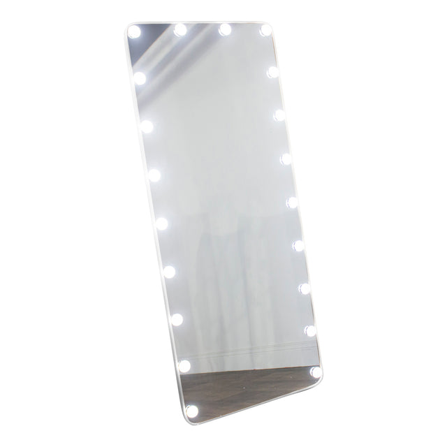 LED Bulb Modena Cheval Mirror – White Framed Rectangular Mirror 170×70