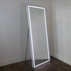 Led Modena Cheval Mirror White 170 x 70 cm with cool light turned on