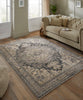 Concept Looms Legacy Rug LEG01 Charcoal Cream lifestyle picture in the living room