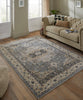 Concept Looms Legacy Rug LEG04 Blue Beige lifestyle picture in the living room