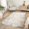 Concept Looms Legacy Rug LEG23 Cream Blue lifestyle top-view picture in the living room