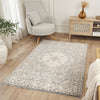 Concept Looms Legacy Rug LEG24 Blue Cream lifestyle  top-view picture in the living room