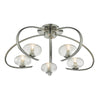 Leighton 5 Light Semi-Flush Satin Chrome picture on the whte background