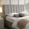 Leitrim 5ft King Size Bed Grey close view picture of the headboard