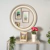 Lena Wall Mirror Beaded Round Champagne life style picture of the mirror design