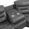Leroy 3 Seater Sofa Electric Recliner  close view photo of drop down tray