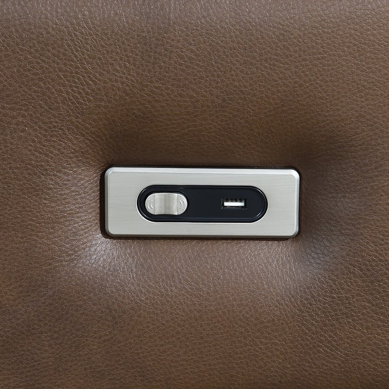 Leroy Electric Recliner Armchair Chestnut