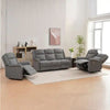 Lexus Electric Recliner Armchair Grey life style picture with 2 and 3  seater sofa 
