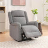 Lexus Electric Recliner Armchair Grey life style picture with reclined seat