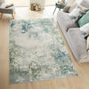 Concept Looms Liberty Rug LIB109 Seafoam lifestyle top-view picture in the living room
