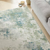 Concept Looms Liberty Rug LIB109 Seafoam: close-up view picture of the color palette