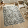 Concept Looms Liberty Rug LIB204 Taupe top-view lifestyle picture in the living room