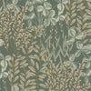 Liege Green Leaf Wallpaper swatch showing the full pattern