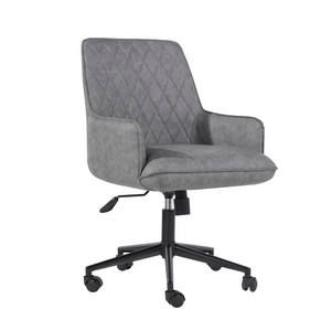 Grey office chair for modern workspace."
