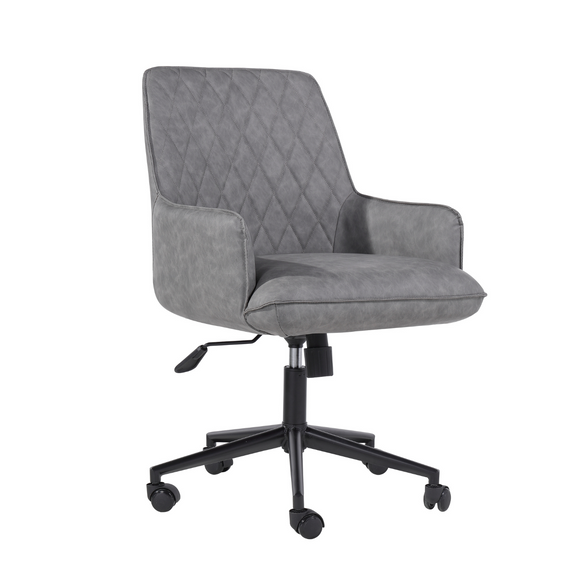 Grey office chair for modern workspace.