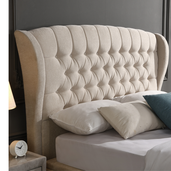 Enhance your bed with this elegant headboard.