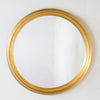 Lily Round Mirror 90cm Gold front view picture of the mirror