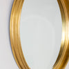 Lily Round Mirror 90cm Gold side view picture of the mirror depth