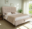 Limerick Storage 5 ft King Size Bed Beige life style picture