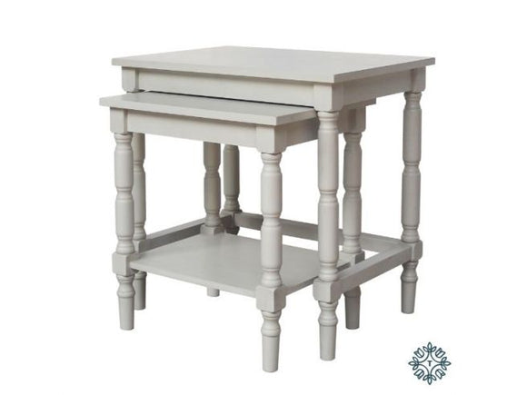 Lincoln Set of 2 Nesting Tables close view photo on the white backing