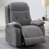Linda Lift & Rise Massage Chair Light Grey life style picture with reclined seat