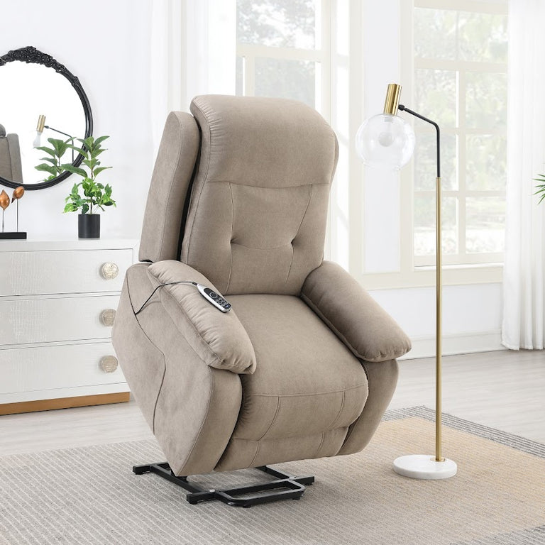 Linda Lift & Rise Massage Chair Light Tan