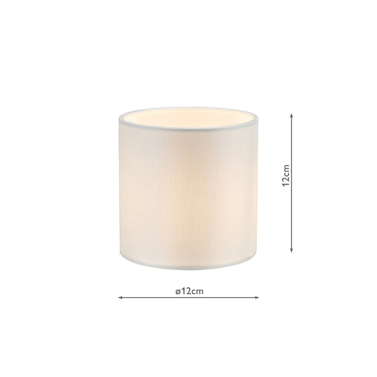 Lyris Cotton Drum Shade 12cm Ivory – Contemporary Lamp Shade for Wall Lights & Lighting Collection