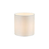 Lyris Cotton Drum Shade 12cm Ivory piucture with switched on light