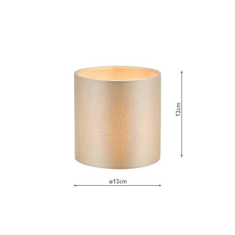 Lyris Cotton Drum Shade 12cm Taupe – Modern Lamp Shade for Table Lamps & Pendant Lighting